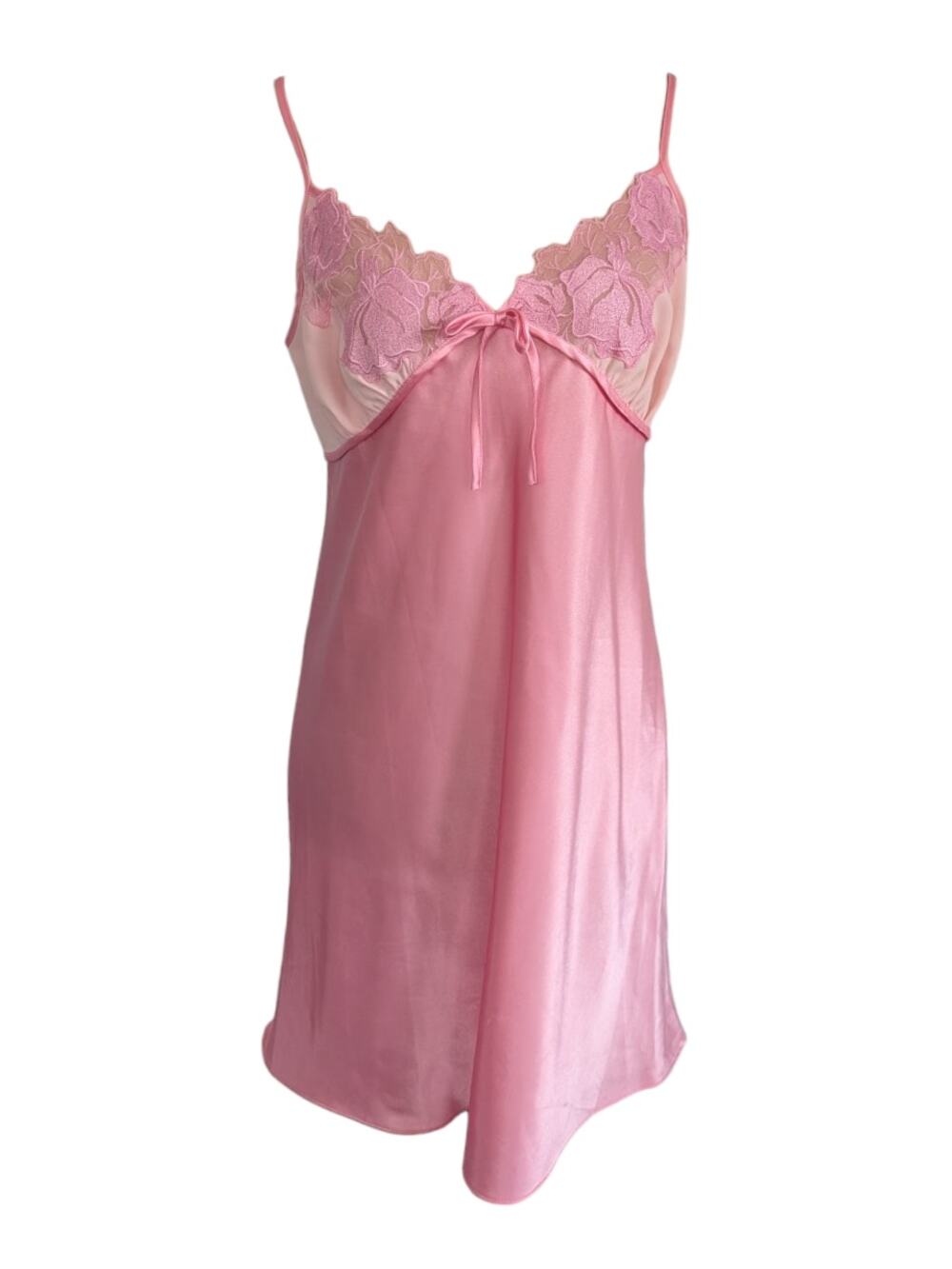 90s Y2k Pink Jaclyn Smith Negligee / Slip Dress